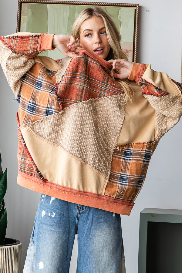 LONG SLEEVE OVERSIZED PULLOVER KNIT TOP