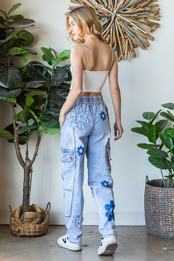 DAISY CARGO DENIM PANTS