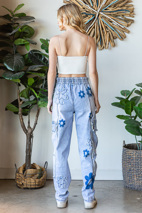 DAISY CARGO DENIM PANTS