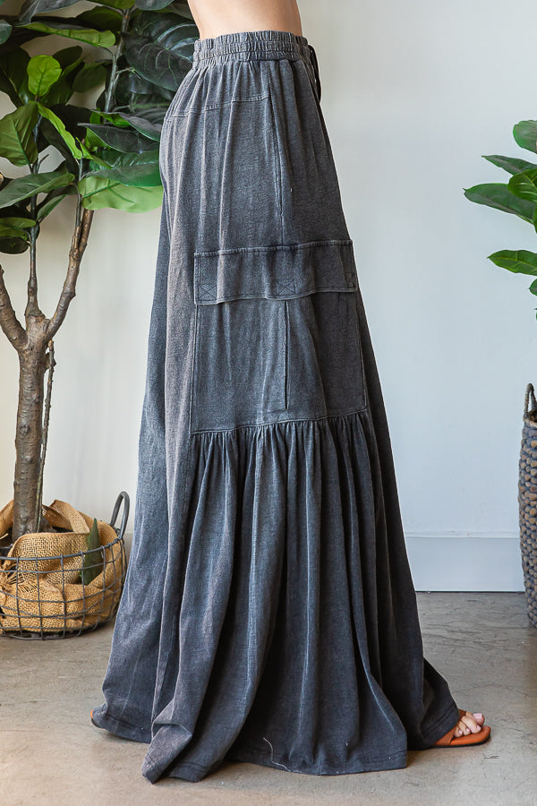 WASHED KNIT PANTS