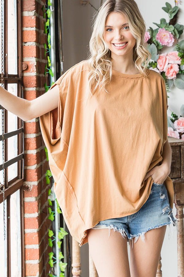 MINERAL WASHED OVERSIZED TEE