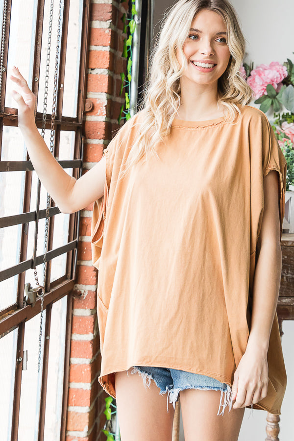 MINERAL WASHED OVERSIZED TEE