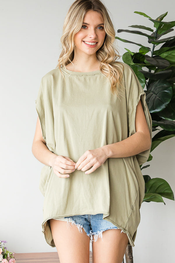 MINERAL WASHED OVERSIZED TEE