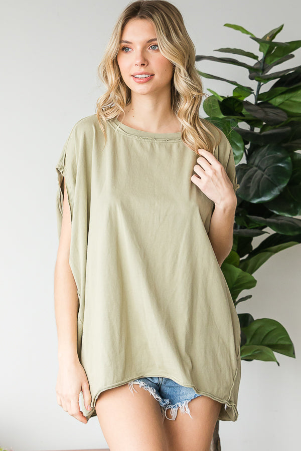 MINERAL WASHED OVERSIZED TEE