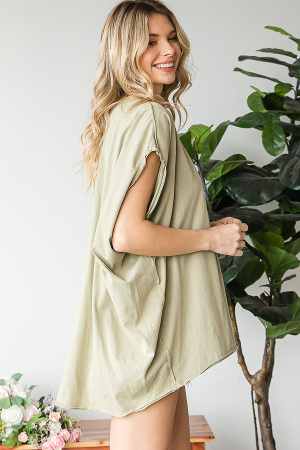MINERAL WASHED OVERSIZED TEE