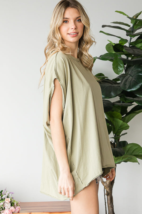 MINERAL WASHED OVERSIZED TEE