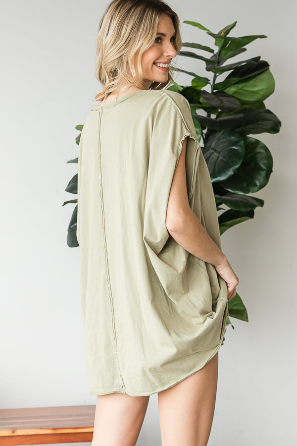 MINERAL WASHED OVERSIZED TEE