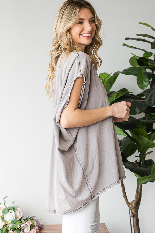 MINERAL WASHED OVERSIZED TEE