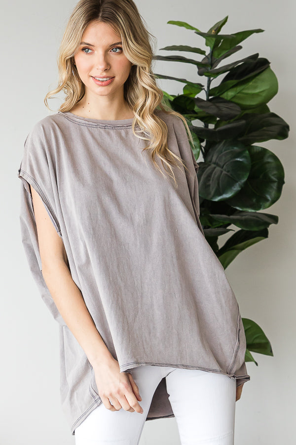 MINERAL WASHED OVERSIZED TEE
