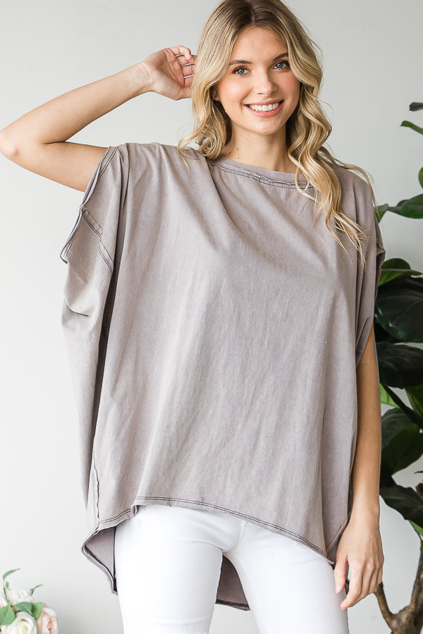 MINERAL WASHED OVERSIZED TEE