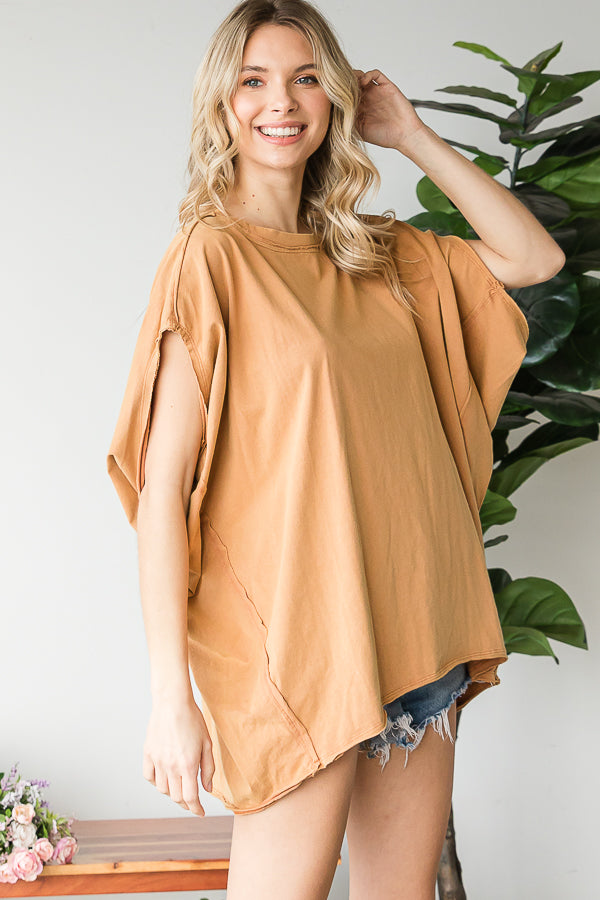 MINERAL WASHED OVERSIZED TEE