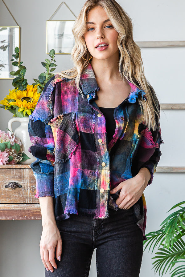 MULTICOLOR DYED BUFFALO CHECK SHIRT