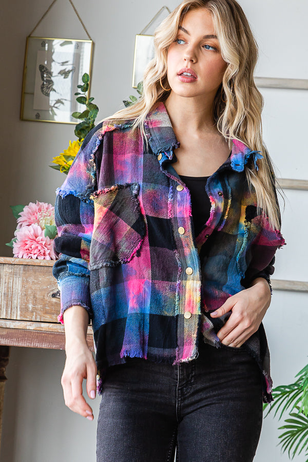 MULTICOLOR DYED BUFFALO CHECK SHIRT
