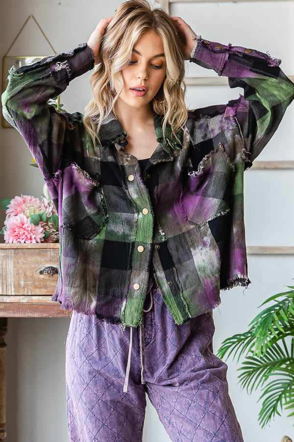 MULTICOLOR DYED BUFFALO CHECK SHIRT