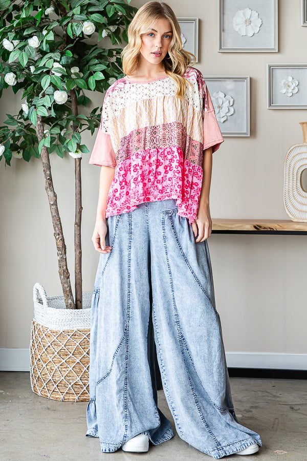 WASHED PRINT TEE