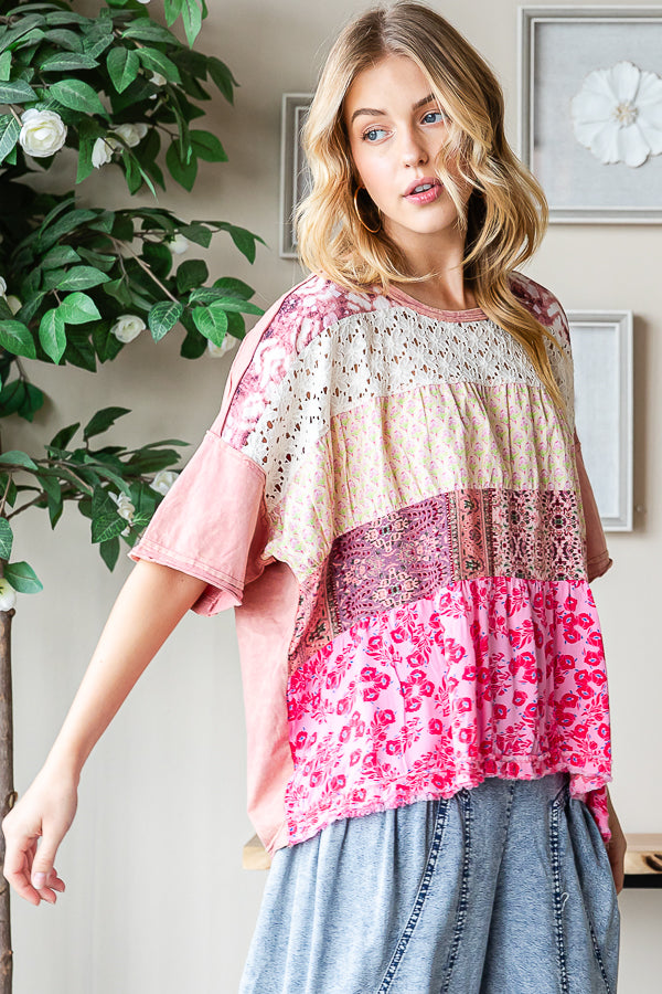 WASHED PRINT TEE