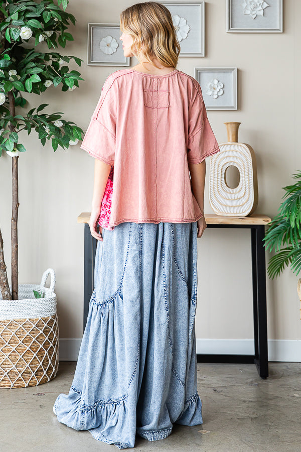 WASHED PRINT TEE