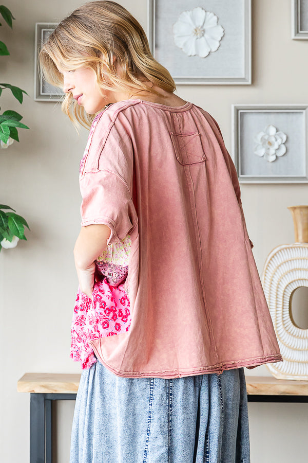 WASHED PRINT TEE