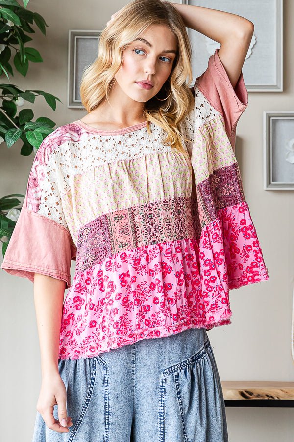 WASHED PRINT TEE