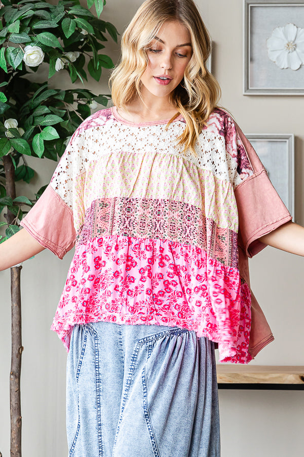 WASHED PRINT TEE