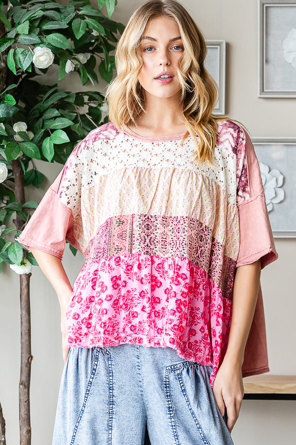 WASHED PRINT TEE