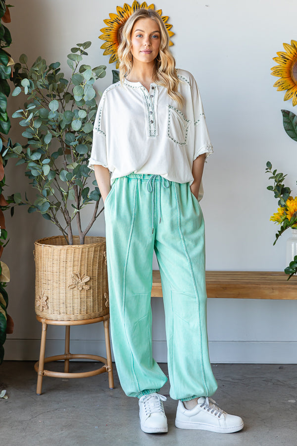 WASHED TERRY JOGGER PANTS