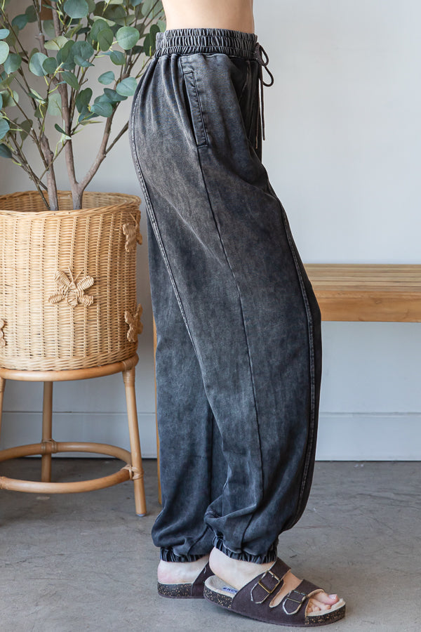 WASHED TERRY JOGGER PANTS