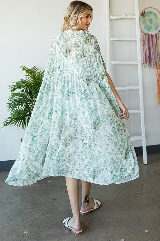 MINERAL WASHED PRINTED DUSTER