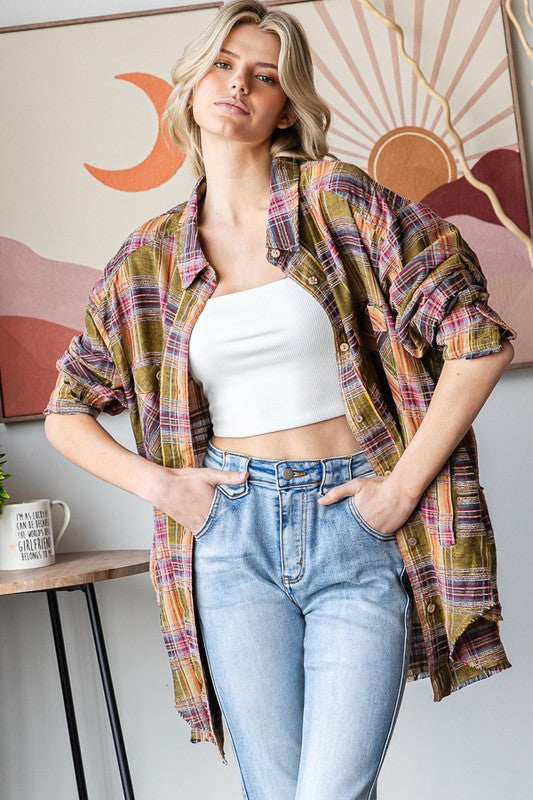 WASHED MULTI COLOR SOFT SHIRT