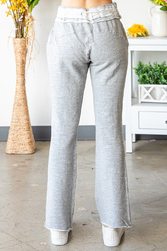 MINERAL WAHSED CONTRAST POCKET FRENCH TERRY PANTS