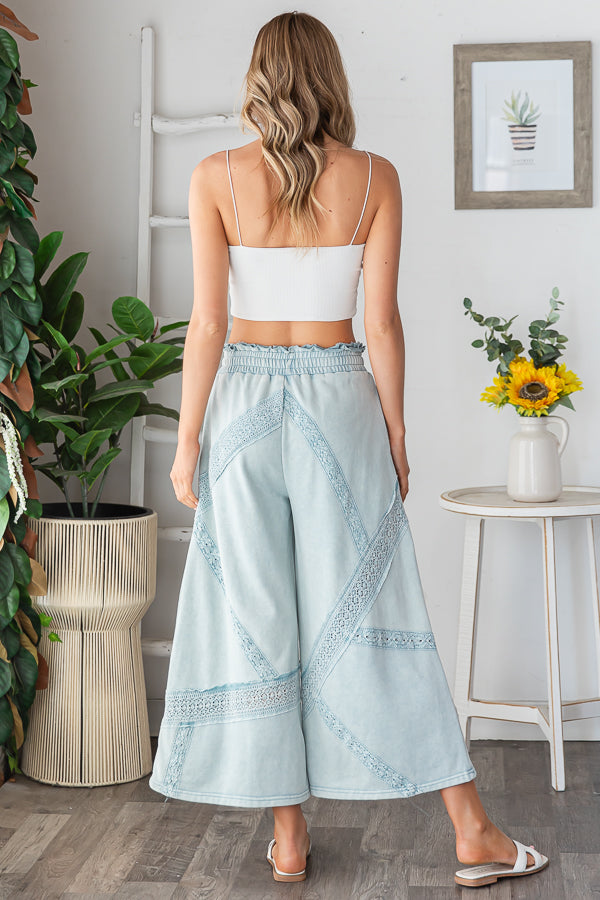 WASHED ALADIN HAREM CROPPED PANTS