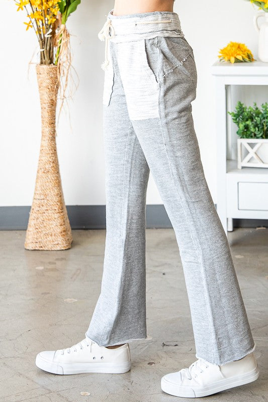 MINERAL WAHSED CONTRAST POCKET FRENCH TERRY PANTS
