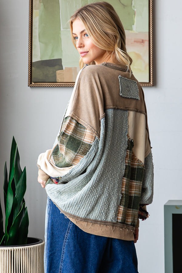 LONG SLEEVE OVERSIZED PULLOVER KNIT TOP