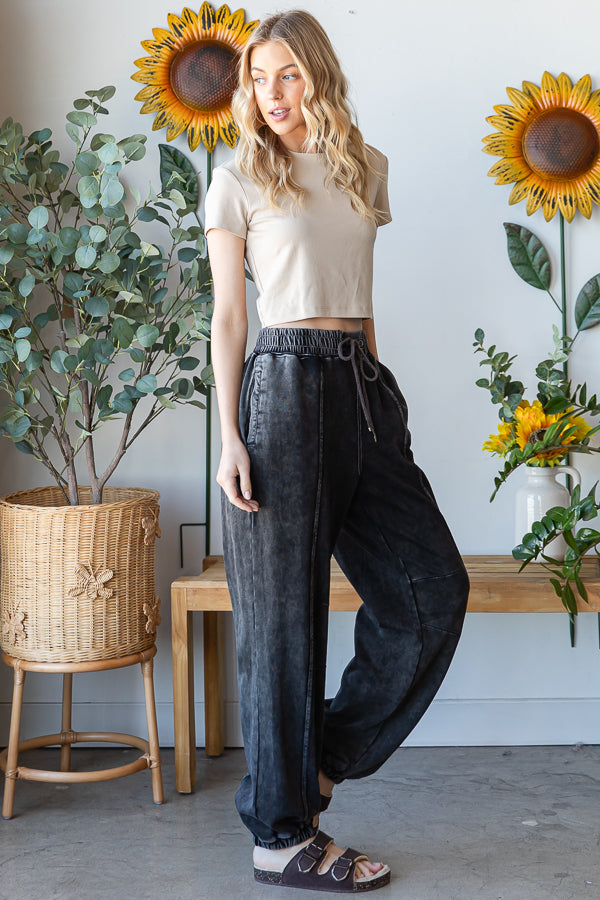 WASHED TERRY JOGGER PANTS